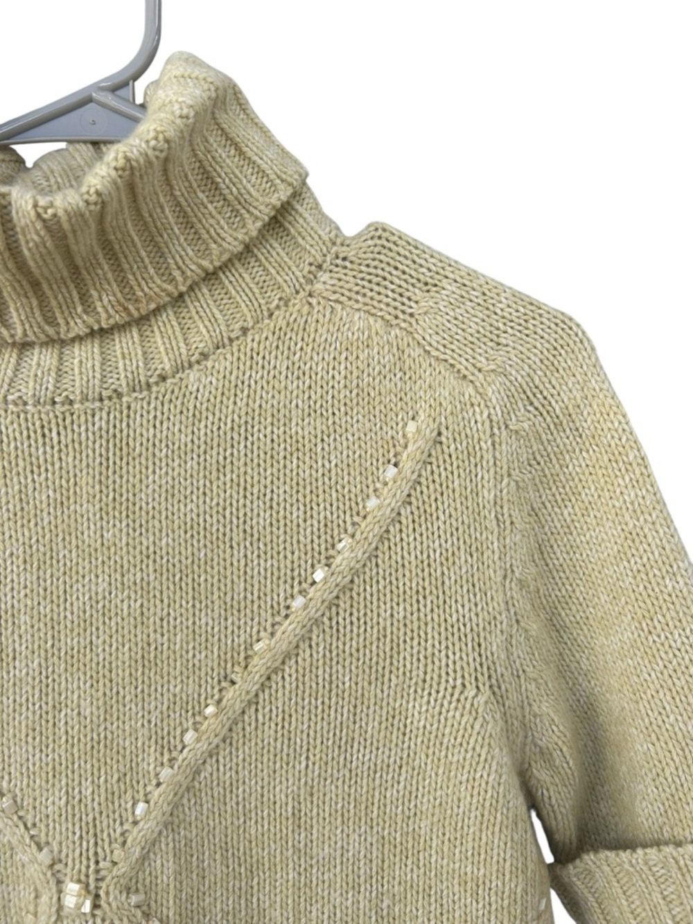 Escada Cashmere Wool Blend Short Sleeve Turtleneck Sweater - Size 36 - Green - Picture 4 of 13